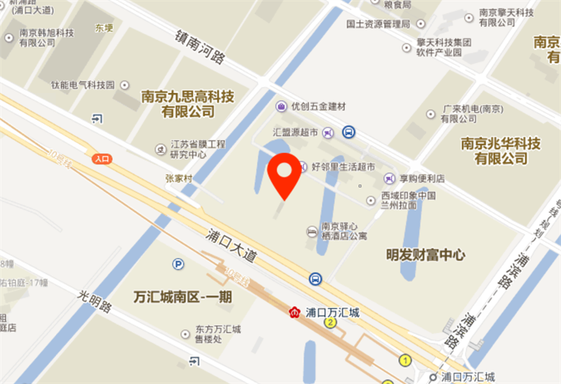南京万汇城（东方万汇城）地图位置